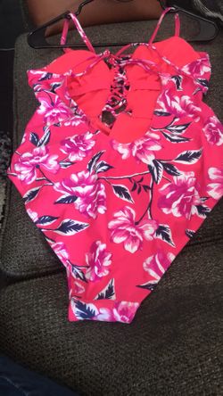 Hot pink bathing suit