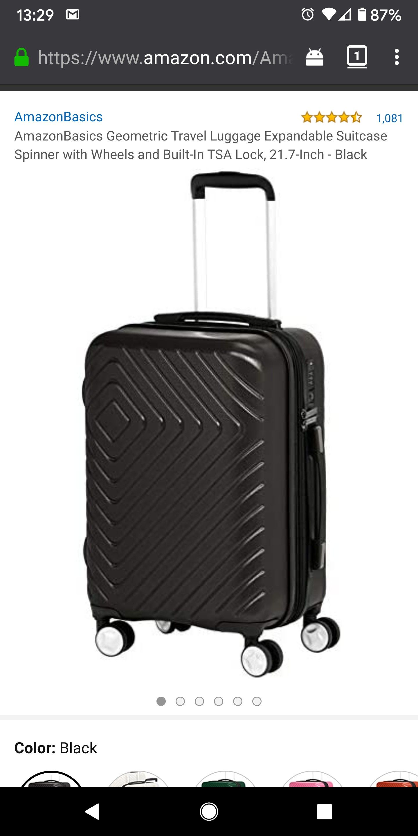 Unopened Amazon basics carry on luggage