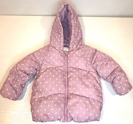 Baby Girl Polka Dot Puffer Jacket 9-12 Months