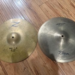 Zildjian 14 in hi-hat top and bottom