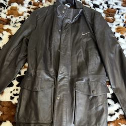 90s -2000s Nike Leather Jacket