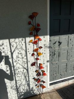 Metal Ginkgo Leaf Wall Art Sculpture