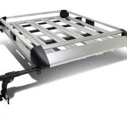 Universal Roof Rack Top Cargo Carrier Luggage Basket Cross Bar Chevy Gmc Toyota Dodge Ford