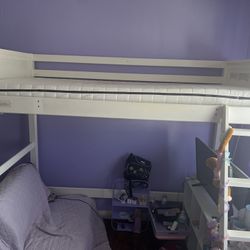 White Loft Bed (Twin)