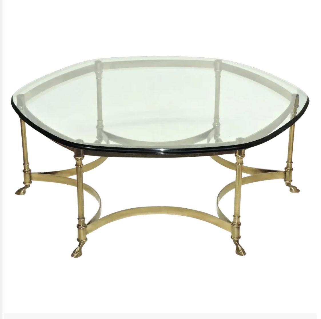 Vintage Labarge Brass and glass coffee table