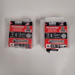 Cobra Parawedge 3/8" X 3-3/4" 2-Boxes (15-pack) Total Of 30 Anchors