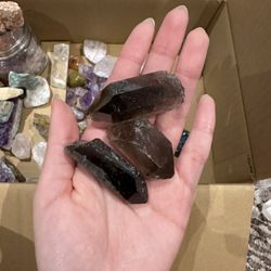 Smokey Quartz Set Of 3 Crystals