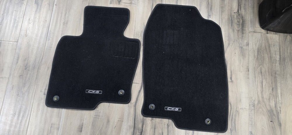 2017-2025 Mazda CX-5 Black Carpet Floor Mats (Front Driver/passenger Only)