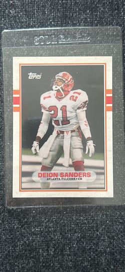 1989 Topps Traded Football Card #30T Deion Sanders Rookie RC Atlanta Falcons