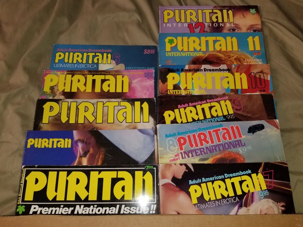 11 Rare Xxx Puritan Magazines from 1981. #1 thru #12 (missing #5)
