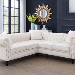 Elegant Sectional Sofa  White Color 