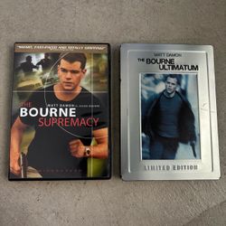 The Bourne Supremacy & Ultimatum DVD Bundle Matt Damon Limited Edition Steelcase