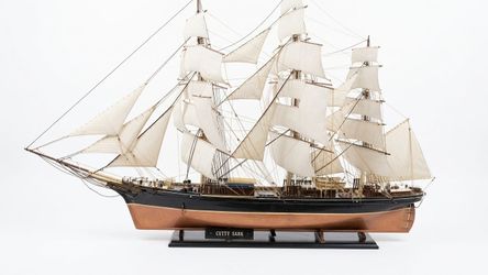 Handcrafted Detailed Wooden "Cutty Sark" Clipper Ship Model - 37"
