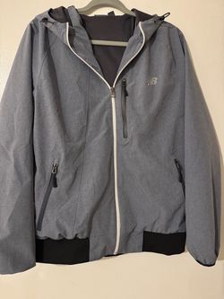 Men’s New Balance Gray Hooded Jacket – Medium