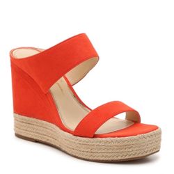 Jessica Simpson Wedge Sandals Size 7 Oxy Fire Saphita Espadrille NEW