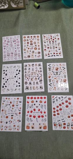 Cute Halloween nail art stickers