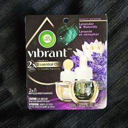 $5 Each (2 Available) Air Wick Vibrant Scent Warmer Plugin Lavender & Waterlily Two Refills 