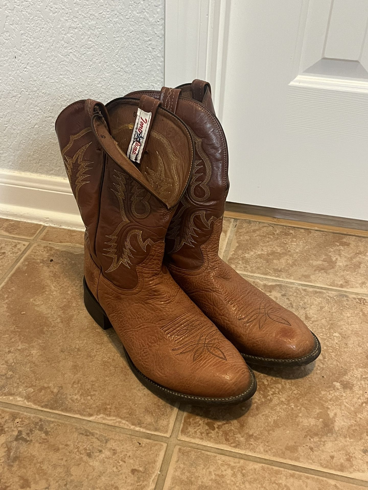 Tony Lama Men’s Western Cowboy Tan Aztec Boots