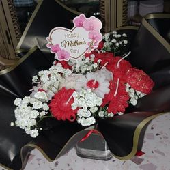 Ramo De Velitas Estilo  Boemias Rosas Y  Margaritas 