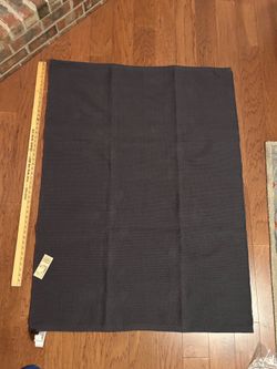 Muji Hand-Woven Cotton Blend Dhurrie Rug Solid Charcoal Gray Thin Washable Flat-weave Neutral boho