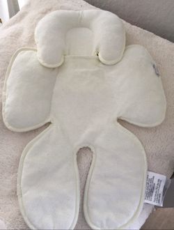 Snuzzler Baby Girl Reversible Ivory Stroller Car Seat Head Body Support