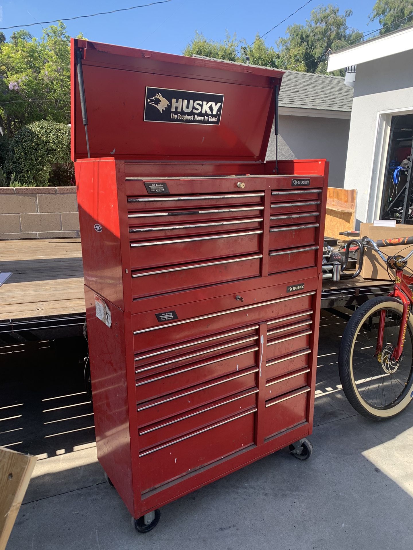 Husky 2 Piece Stackable Tool Box Chest