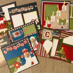 Cute 9 Premade 8x8 ScrapBook Pages