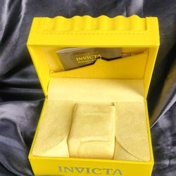 INVICTA Authentic Yellow Watch Box Storage Case Presentation Display LARGE
