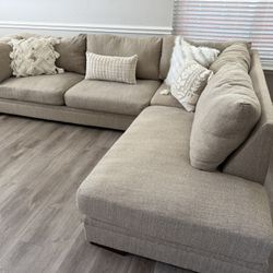 Beautiful Beige Sectional Sofa 