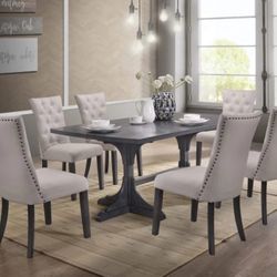 Gray Dining Table + 6 Chairs ((CLEARANCE SALE!!))
