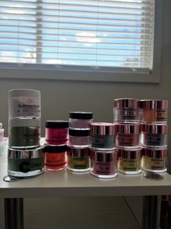 Acrylic Nail Powder Lot – Dynamic, Glam & Glits, Chisel