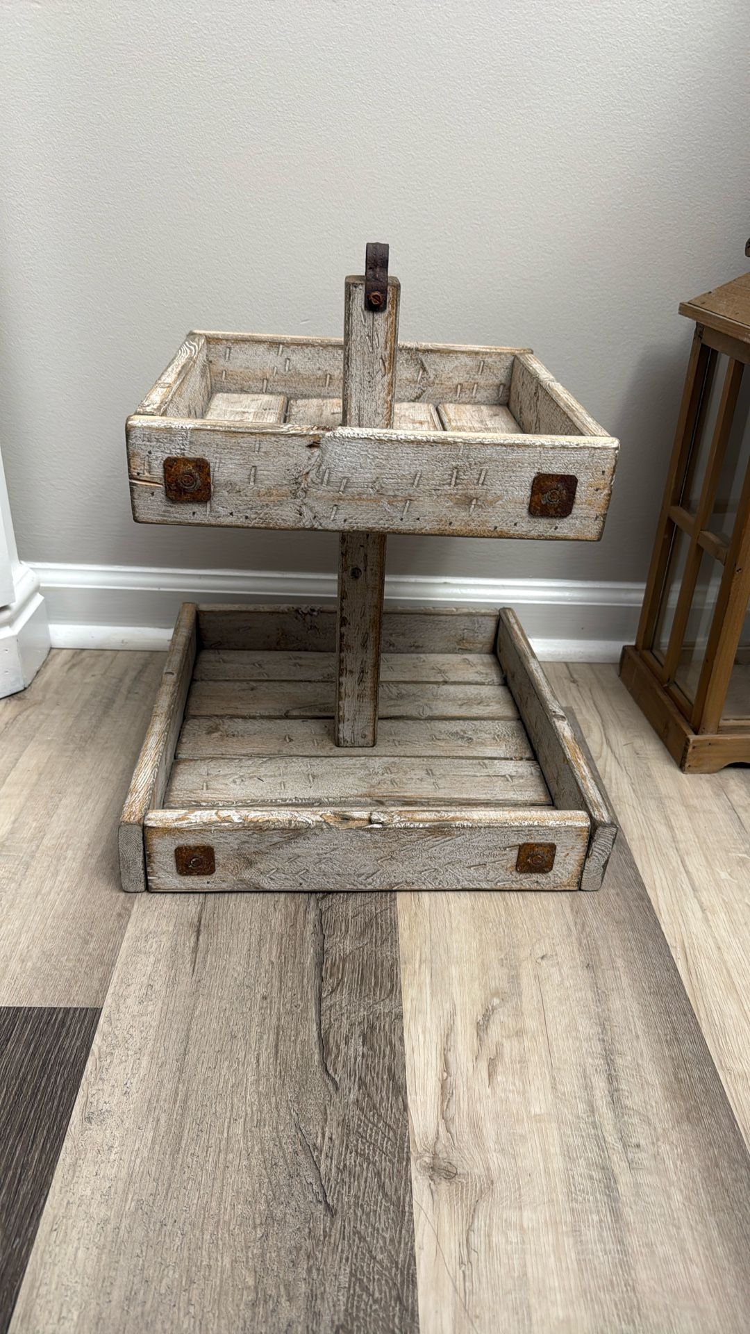 Wooden 2 Tier Tray
