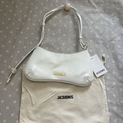 White Color Shoulder Bag Zipper 