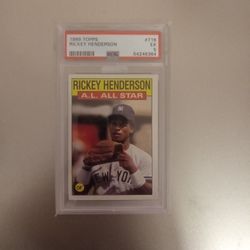 Rickey Henderson Tops 1986 Card 716 Psa 5
