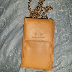 Brown Small Crossbody Bag Purse Wallet - U+U RFID (Blocking) Leather Shoulder Bag with Chain Strap for Travel