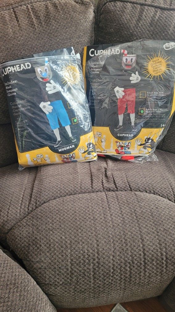 Cuphead and Mugman Costumes L/xl