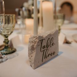Stone Wedding Table Numbers 1-9 