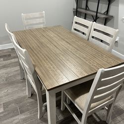 Dining Table And Chairs (Set Of 7)