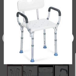 OasisSpace Heavy Duty Shower Chair with Back - Ba

