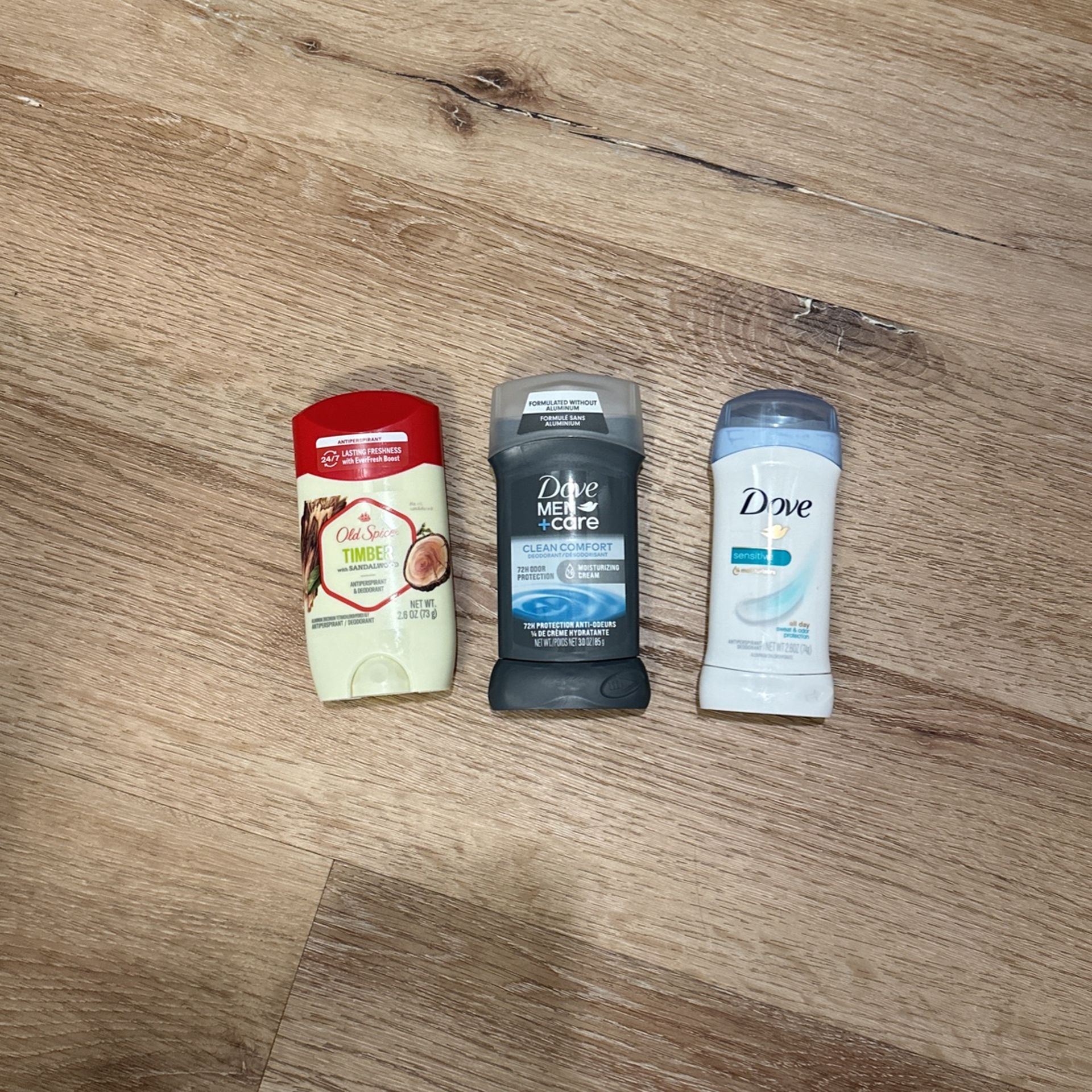 Deodorants Dove, Old spice $2 Each