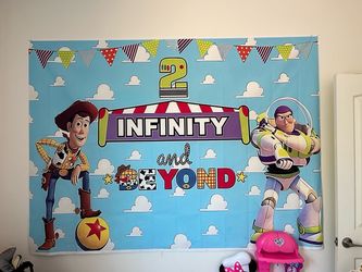 Toy Story 2nd Birthday Backdrop Banner
