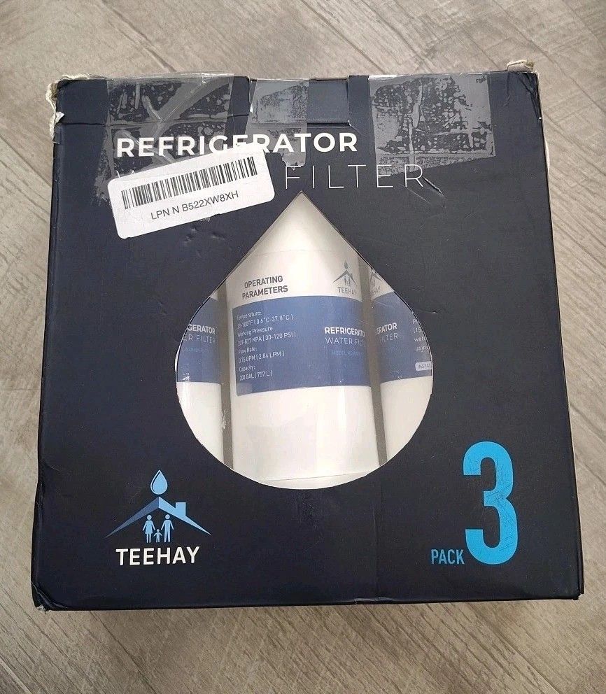 Refrigerator Water Filter 3 Pack TEEHAY Model Number TH