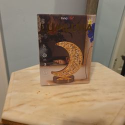 Crystal Cut Crescent Moon Desk Lamp