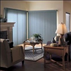 New Bali Cordless Vinyl Vertical Blinds 109" W x 71" L - Box Never Opened