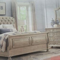 3 PC King Sized Armitage Bed Set With 55" TCL TV 