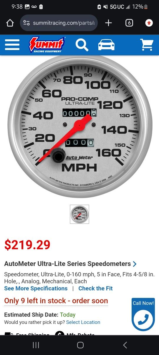 Full Set Autometer Gauges