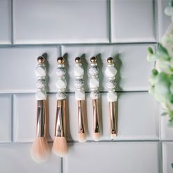 Handmade Beaded Makeup Brush Set
