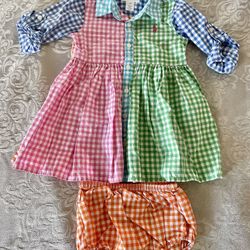 Ralph Lauren Baby Dress Size 6 Months Excellent Condition 