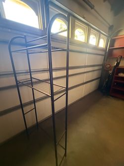 Dark Brown Metal Over-the-Toilet Storage Rack