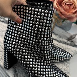 INC Black Studded Ankle Boots check more pictures size 7